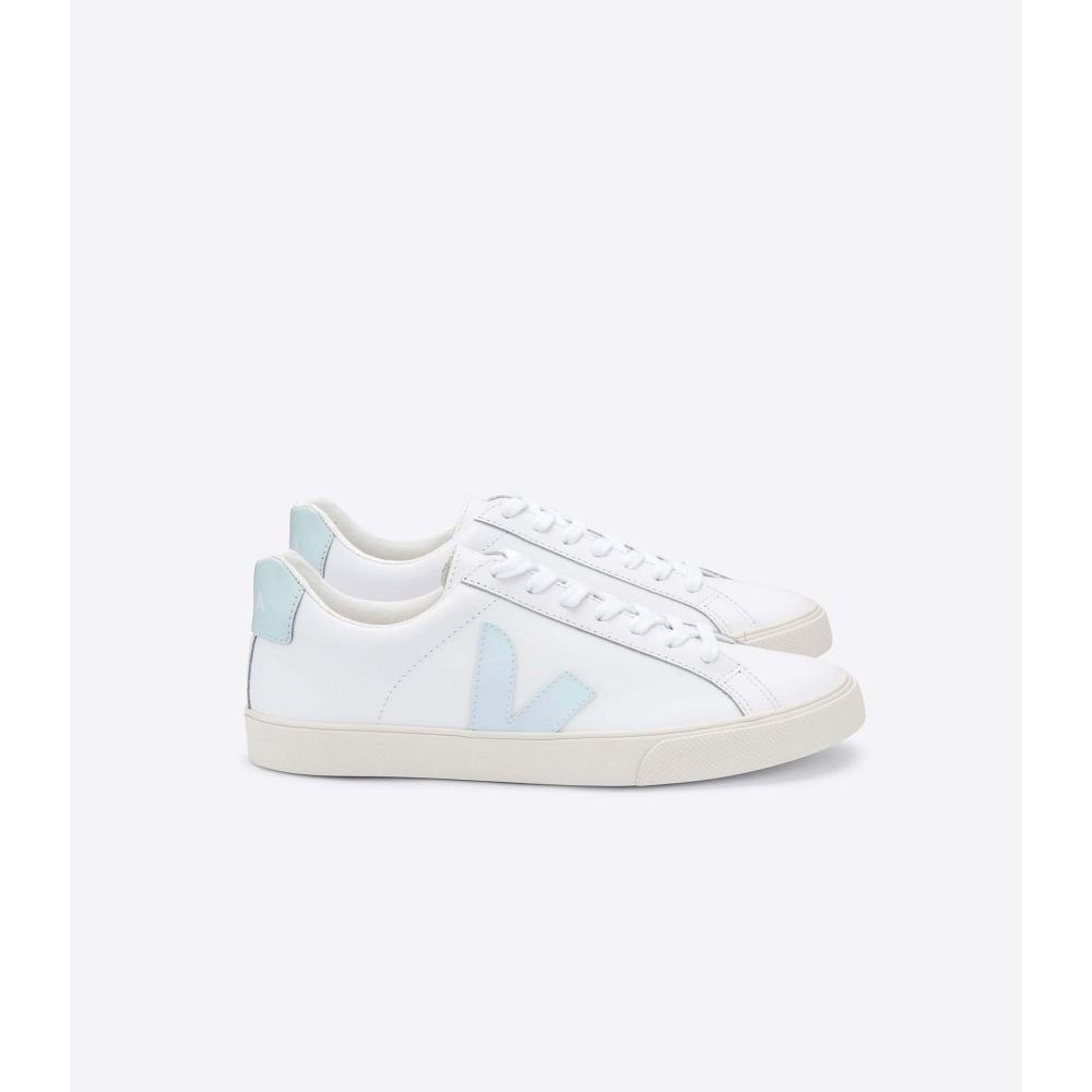 Veja ESPLAR LEATHER Sneakers Dames White/Blue | NL 609WNB